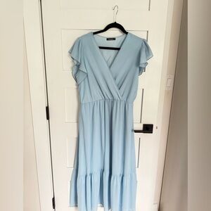 Dress Chiffon Blu Size Large